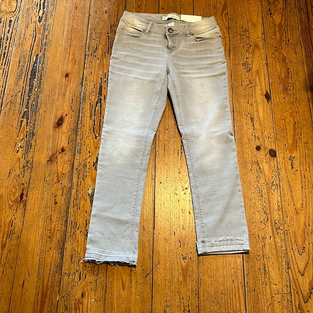 C denim crop jeans